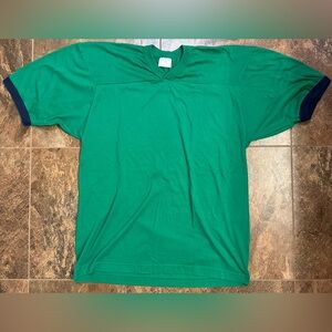 Vintage 1970s Gator Athletics Ringer Football T Shirt XL USA